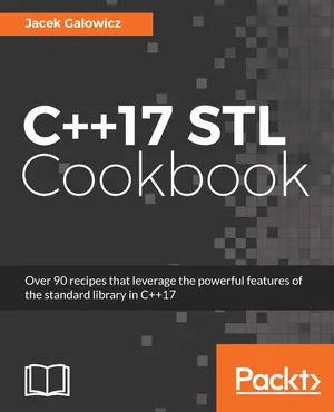 Book cover of "C++17 STL Cookbook"
